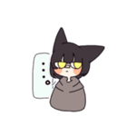 無愛想だけどちょっと可愛い黒猫少女（個別スタンプ：2）