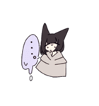 無愛想だけどちょっと可愛い黒猫少女（個別スタンプ：8）