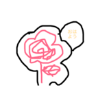 手描きフラワースタンプ（個別スタンプ：1）