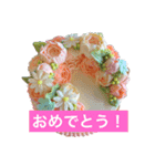 フラワーケーキスタンプ（個別スタンプ：2）