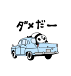 えりパンダの車セット(レトロ)（個別スタンプ：12）