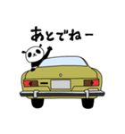 えりパンダの車セット(レトロ)（個別スタンプ：16）