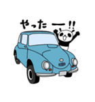 えりパンダの車セット(レトロ)（個別スタンプ：23）