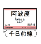 大阪 千日前線 今里筋線 駅名 シンプル（個別スタンプ：3）