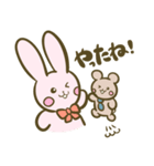 うさちゃんとくまくん（個別スタンプ：3）