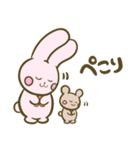 うさちゃんとくまくん（個別スタンプ：12）