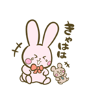 うさちゃんとくまくん（個別スタンプ：21）