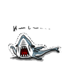 不愉快なサメ（個別スタンプ：7）