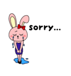 あるある英語 うさぎとパンダVer.（個別スタンプ：9）