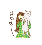 ネコトオンナノコ（個別スタンプ：6）