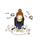 ネコトオンナノコ（個別スタンプ：16）