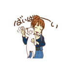 ネコトオンナノコ（個別スタンプ：17）