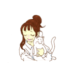 ネコトオンナノコ（個別スタンプ：40）