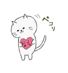 しろねこにゃうんちゃん（個別スタンプ：6）