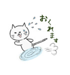 しろねこにゃうんちゃん（個別スタンプ：7）