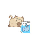 魚と猫（個別スタンプ：1）