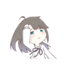ちょっとぶっとび黒髪少女スタンプ（個別スタンプ：3）