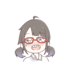 ちょっとぶっとび黒髪少女スタンプ（個別スタンプ：4）