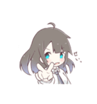 ちょっとぶっとび黒髪少女スタンプ（個別スタンプ：9）