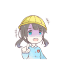 ちょっとぶっとび黒髪少女スタンプ（個別スタンプ：21）
