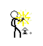 棒人間描いた。（個別スタンプ：18）