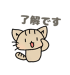 ほうじ茶ねこ 6 敬語スタンプ（個別スタンプ：8）