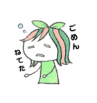 【手描き】女の子のゆるい日常会話スタンプ（個別スタンプ：1）