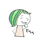 【手描き】女の子のゆるい日常会話スタンプ（個別スタンプ：4）