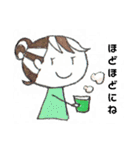 【手描き】女の子のゆるい日常会話スタンプ（個別スタンプ：34）