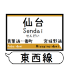 仙台地下鉄 東西線 駅名 シンプル＆いつでも（個別スタンプ：7）