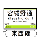 仙台地下鉄 東西線 駅名 シンプル＆いつでも（個別スタンプ：28）