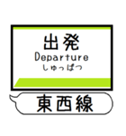 仙台地下鉄 東西線 駅名 シンプル＆いつでも（個別スタンプ：34）