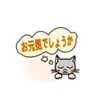 灰色猫の使える敬語スタンプ（個別スタンプ：40）