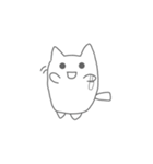 シンプルなねこのすたんぷ（個別スタンプ：2）