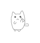 シンプルなねこのすたんぷ（個別スタンプ：5）
