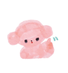 ピンクのくまのスタンプ（個別スタンプ：12）