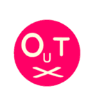 英語の顔文字スタンプ（個別スタンプ：3）