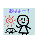 味のある手描きスタンプ4（個別スタンプ：1）