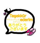 トルコ語と日本語の吹き出しスタンプ（個別スタンプ：11）