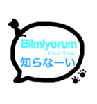 トルコ語と日本語の吹き出しスタンプ（個別スタンプ：30）