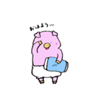 たれ耳のぶたさん（個別スタンプ：1）