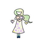 ハートloveの女の子2（個別スタンプ：1）