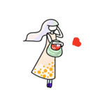 ハートloveの女の子2（個別スタンプ：7）