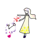 ハートloveの女の子2（個別スタンプ：8）