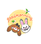 たれみみちゃん と アンゴラくん（個別スタンプ：1）