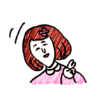 素朴シリーズ・女性（個別スタンプ：3）
