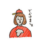 素朴シリーズ・女性（個別スタンプ：5）