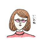 素朴シリーズ・女性（個別スタンプ：8）