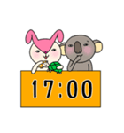 毎日モモ丸4★約束＆時刻（個別スタンプ：34）