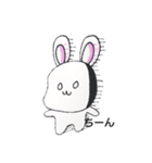 かおデカうさぎ 0（個別スタンプ：1）